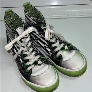 Womens BEETLEJUICE High Top Sneakers Shoes Runs Large READ 8/9